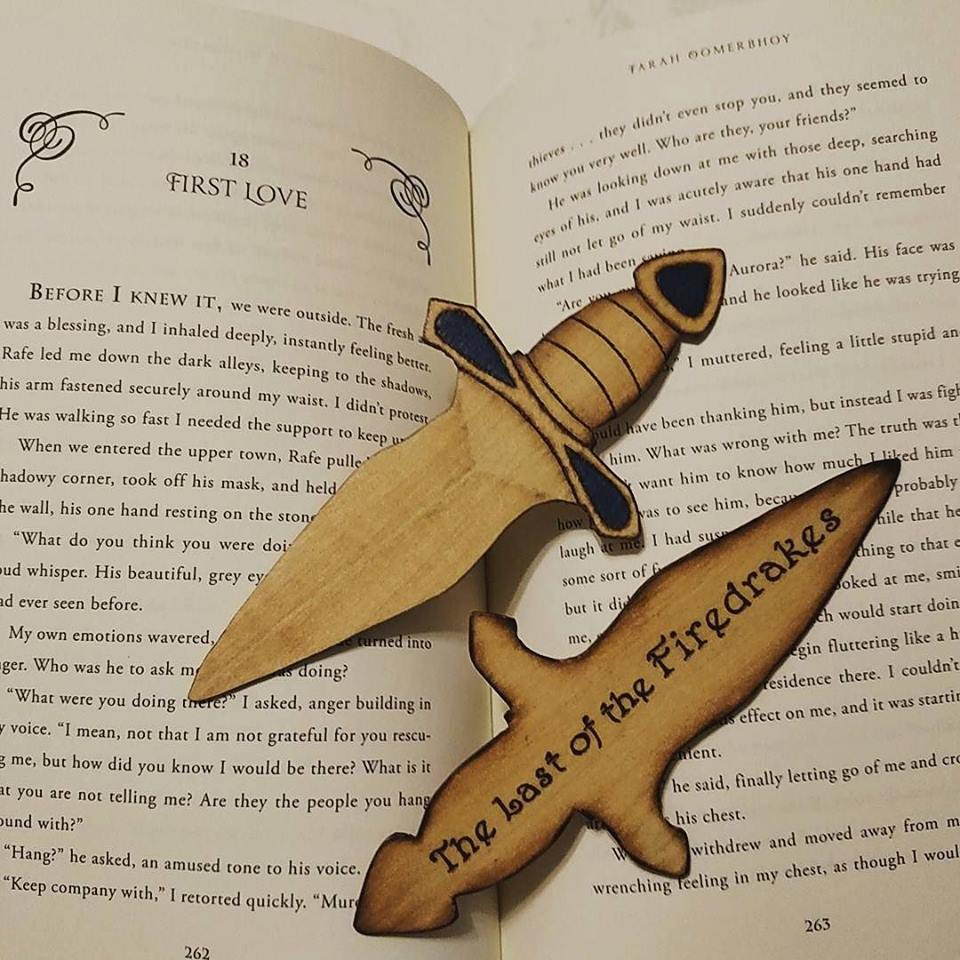 The Last of the Firedrakes wooden bookmarks